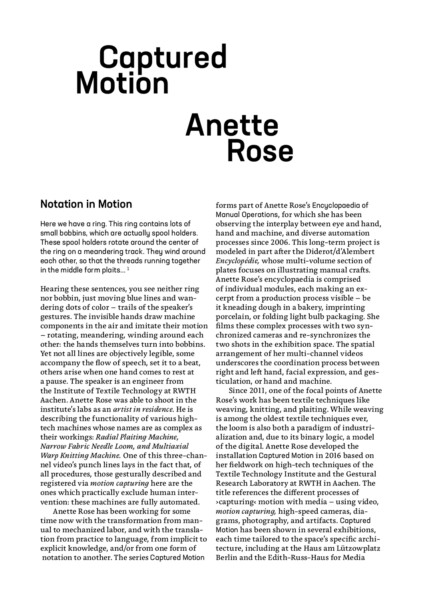 Anette Rose Notationen in Motion publication 2018
