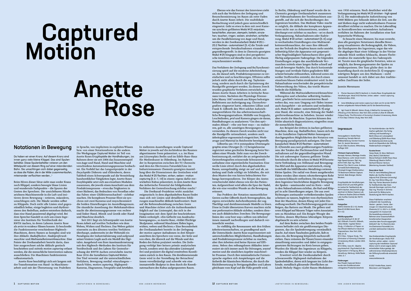 Anette Rose Notationen in Bewegung 2017