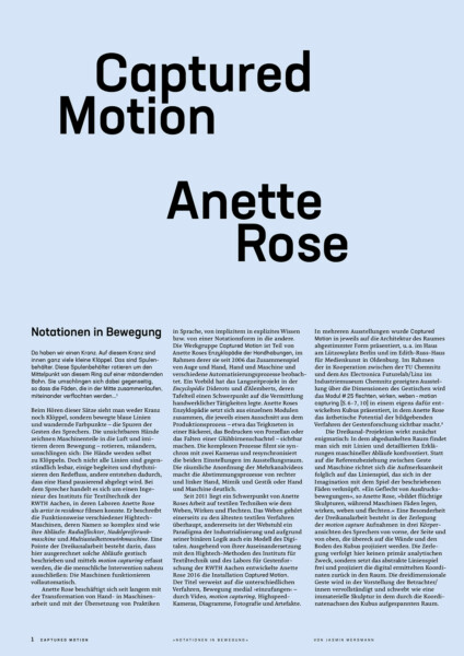 Anette Rose Notationen in Bewegung 2017